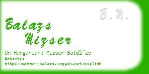 balazs mizser business card